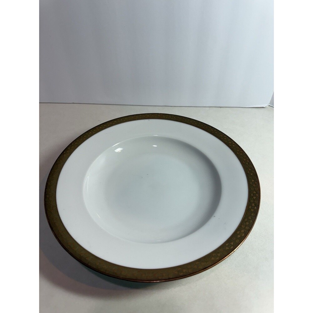 Schumann Bavaria Germany Gold Rim Dinner Plate 10.5″ Porcelain Vintage”